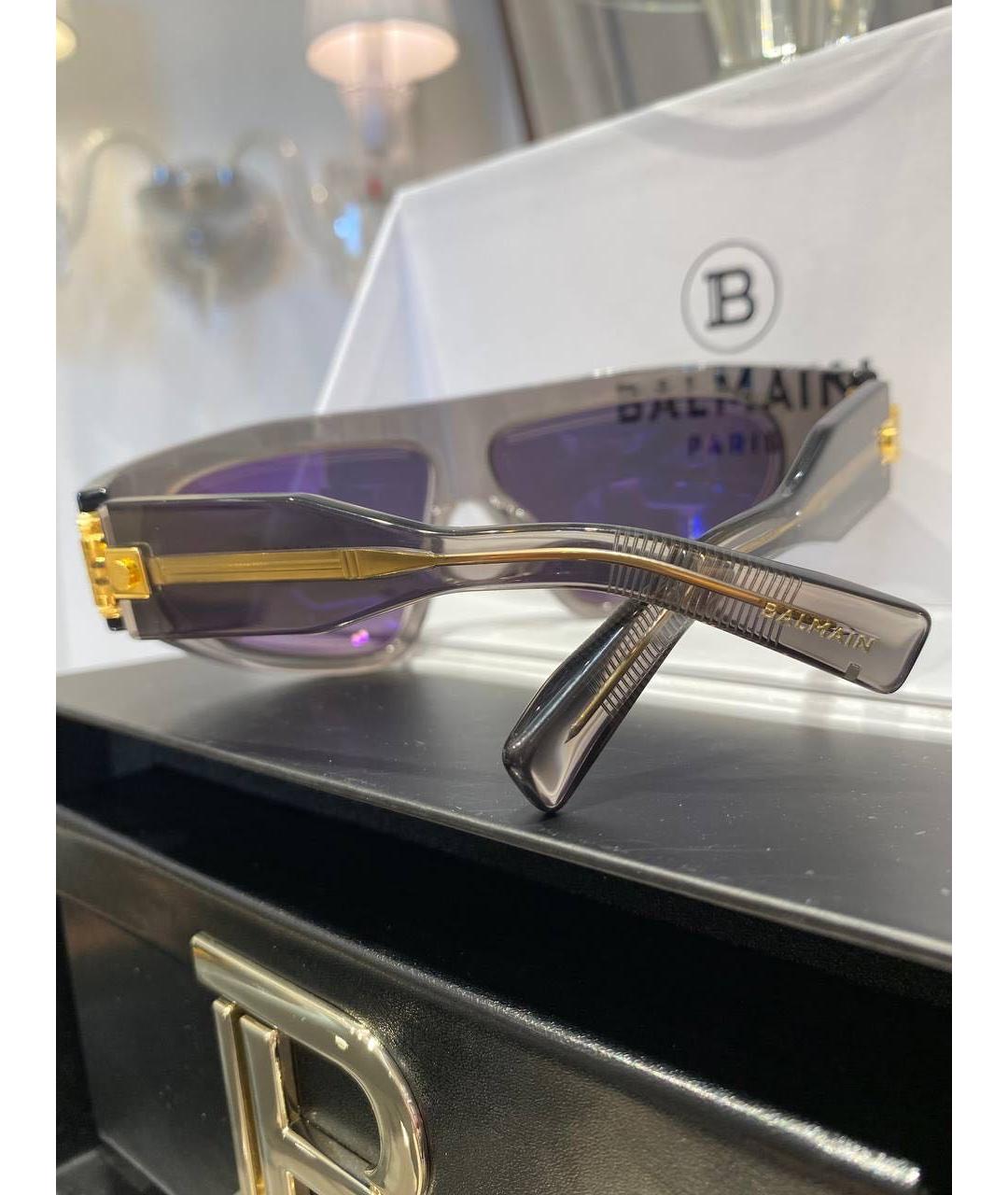 BALMAIN Серые пластиковые солнцезащитные очки, фото 3