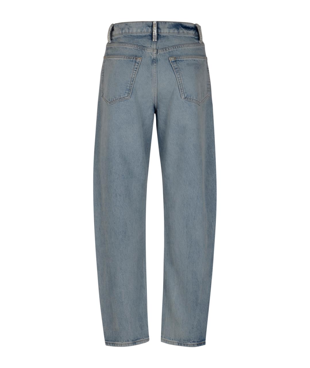 ALEXANDER WANG Синие хлопковые прямые джинсы, фото 2