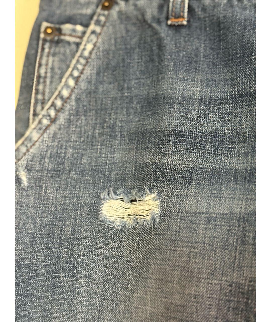 DOLCE&GABBANA Синие хлопковые джинсы скинни, фото 4