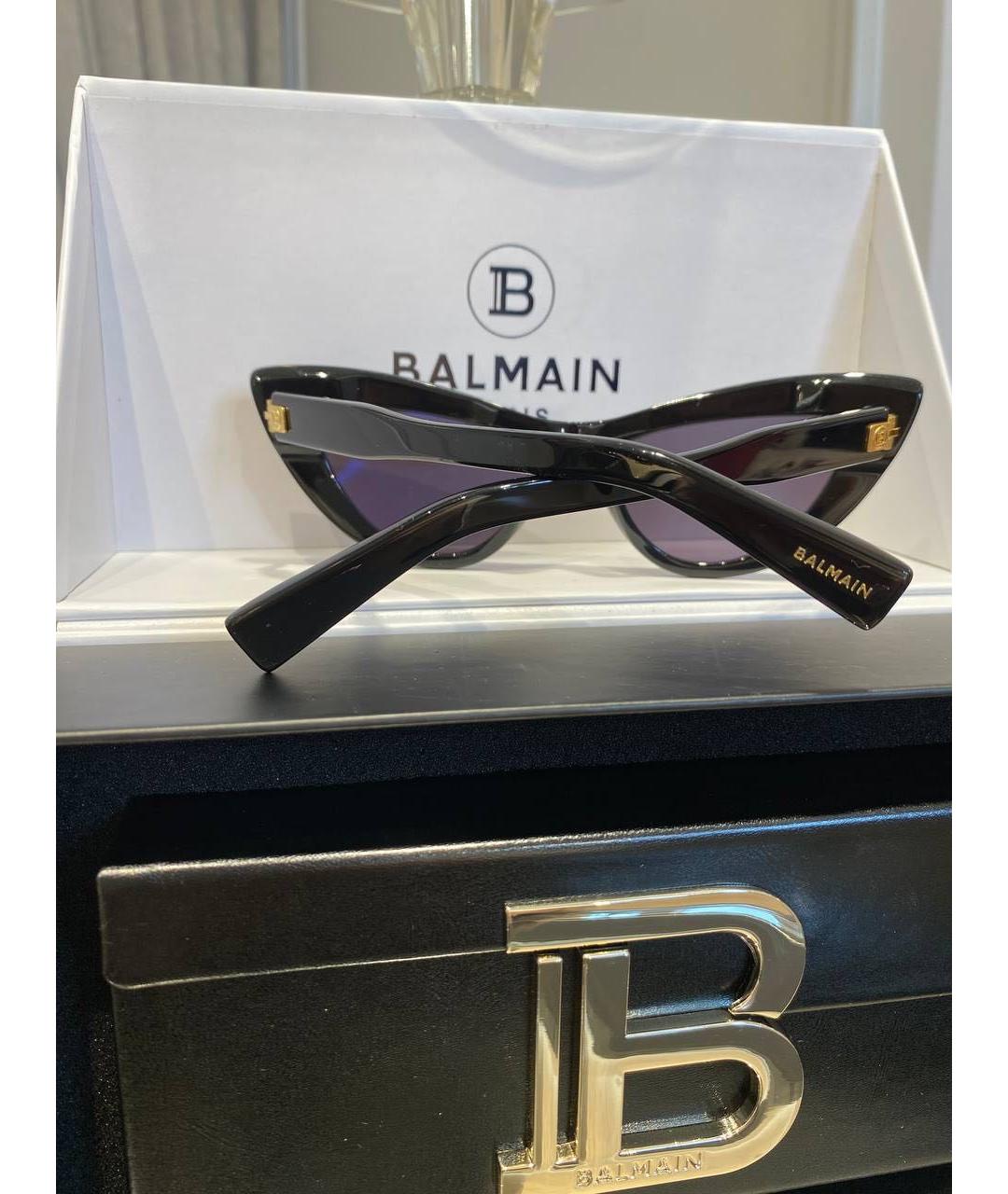 BALMAIN Черные пластиковые солнцезащитные очки, фото 3