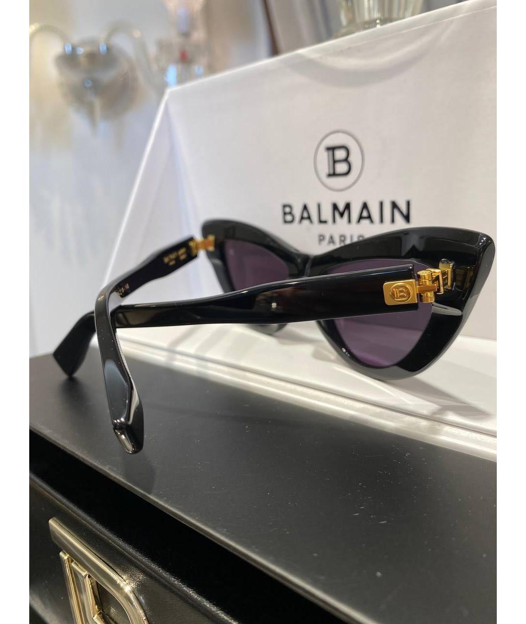 BALMAIN Черные пластиковые солнцезащитные очки, фото 2