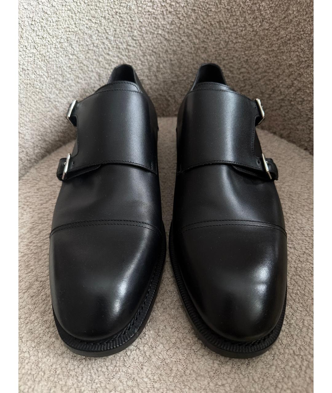 HERMES Черные кожаные туфли, фото 2