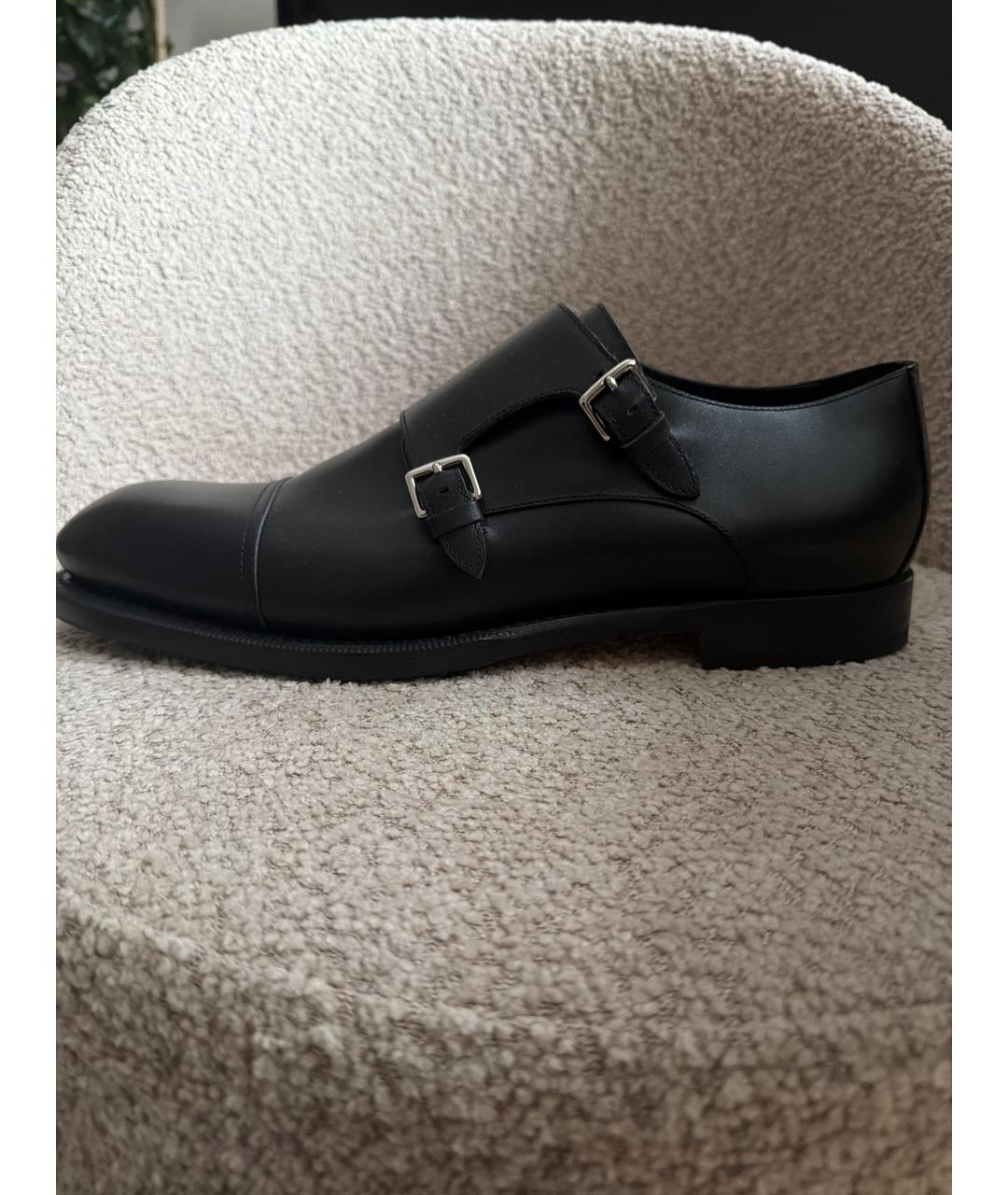 HERMES Черные кожаные туфли, фото 6