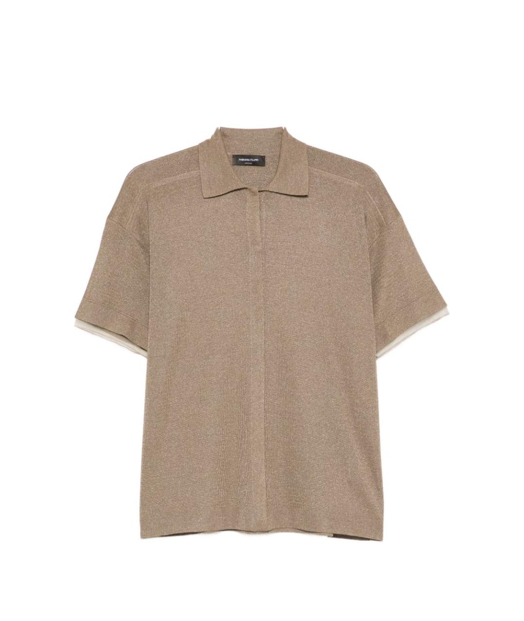 FABIANA FILIPPI Коричневая футболка, фото 1