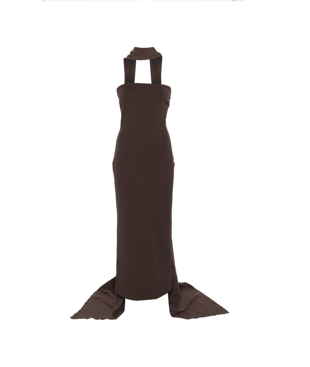 SOLACE LONDON Коричневое вечернее платье, фото 1