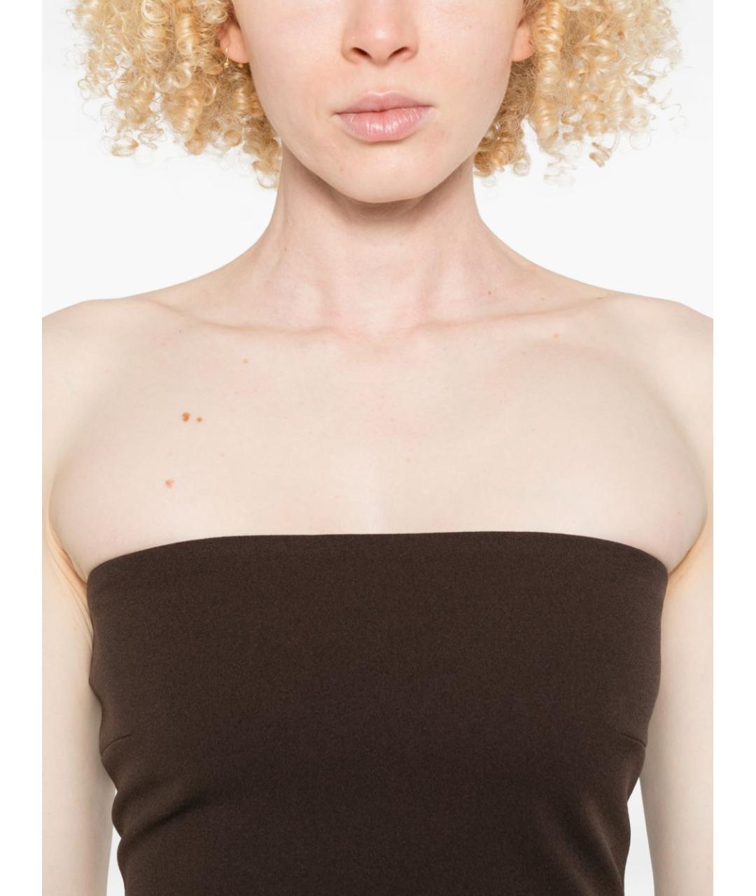 SOLACE LONDON Коричневое вечернее платье, фото 2