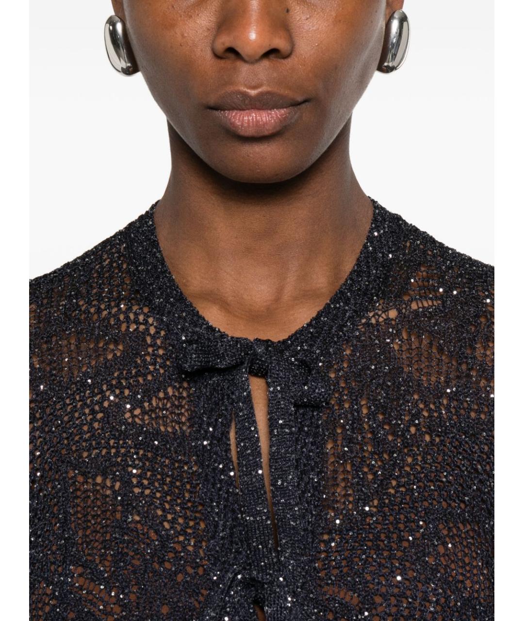 FABIANA FILIPPI Темно-синий кардиган, фото 4