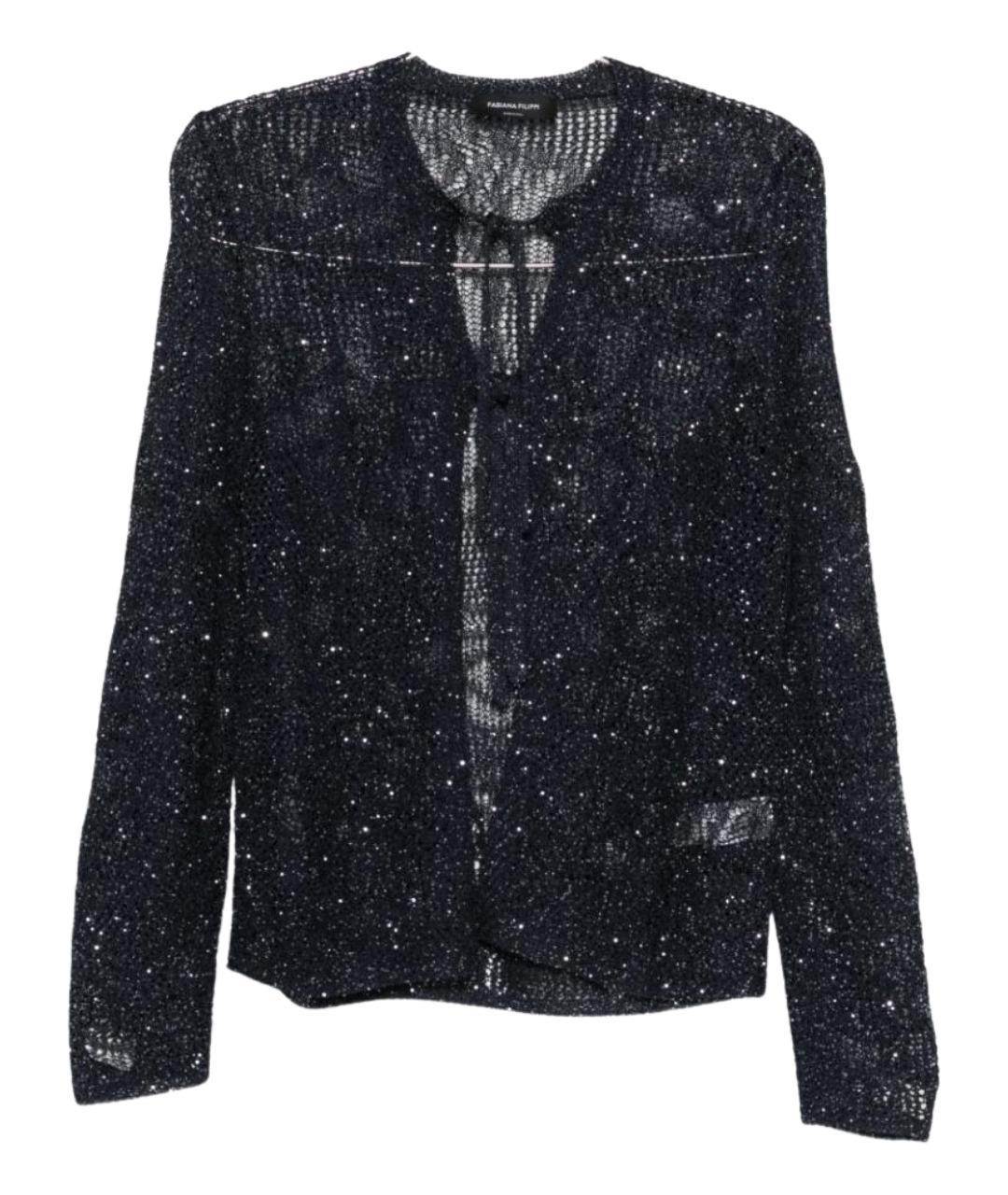 FABIANA FILIPPI Темно-синий кардиган, фото 1