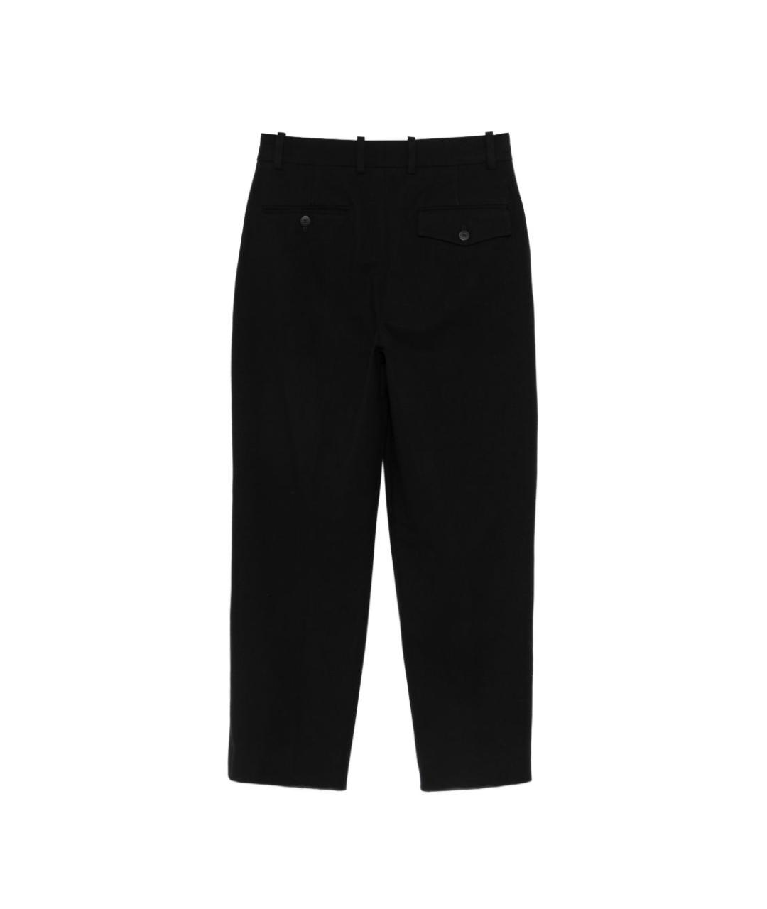 CIRCOLO 1901 Черные хлопковые прямые брюки, фото 3