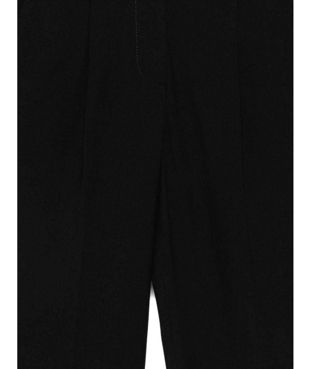 CIRCOLO 1901 Черные хлопковые прямые брюки, фото 2