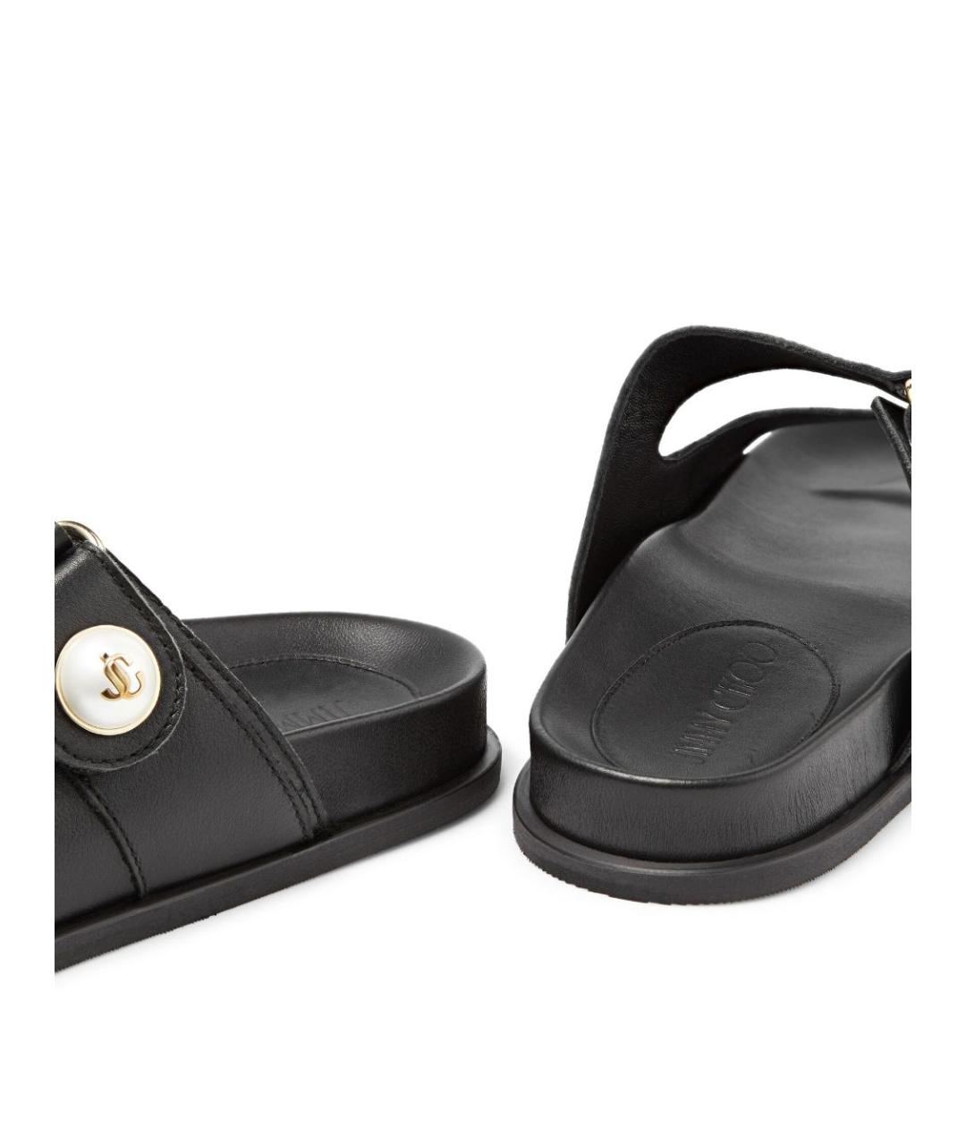 JIMMY CHOO Черные кожаные сандалии, фото 3