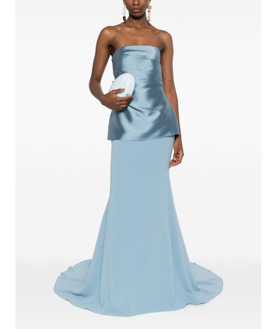 SOLACE LONDON Голубое вечернее платье, фото 5