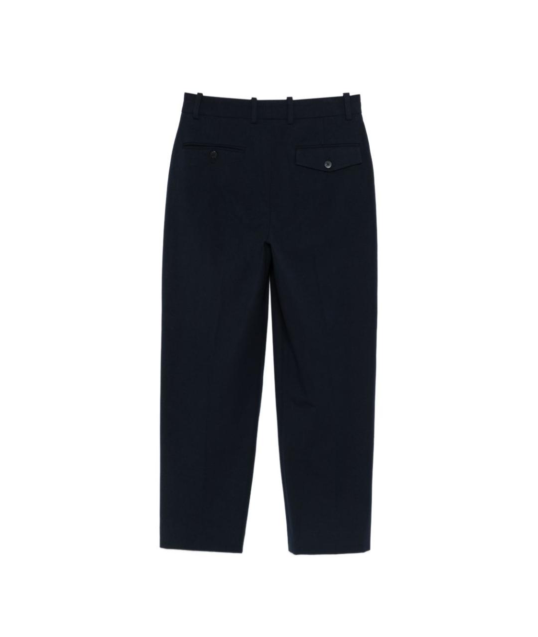 CIRCOLO 1901 Синие хлопковые прямые брюки, фото 2