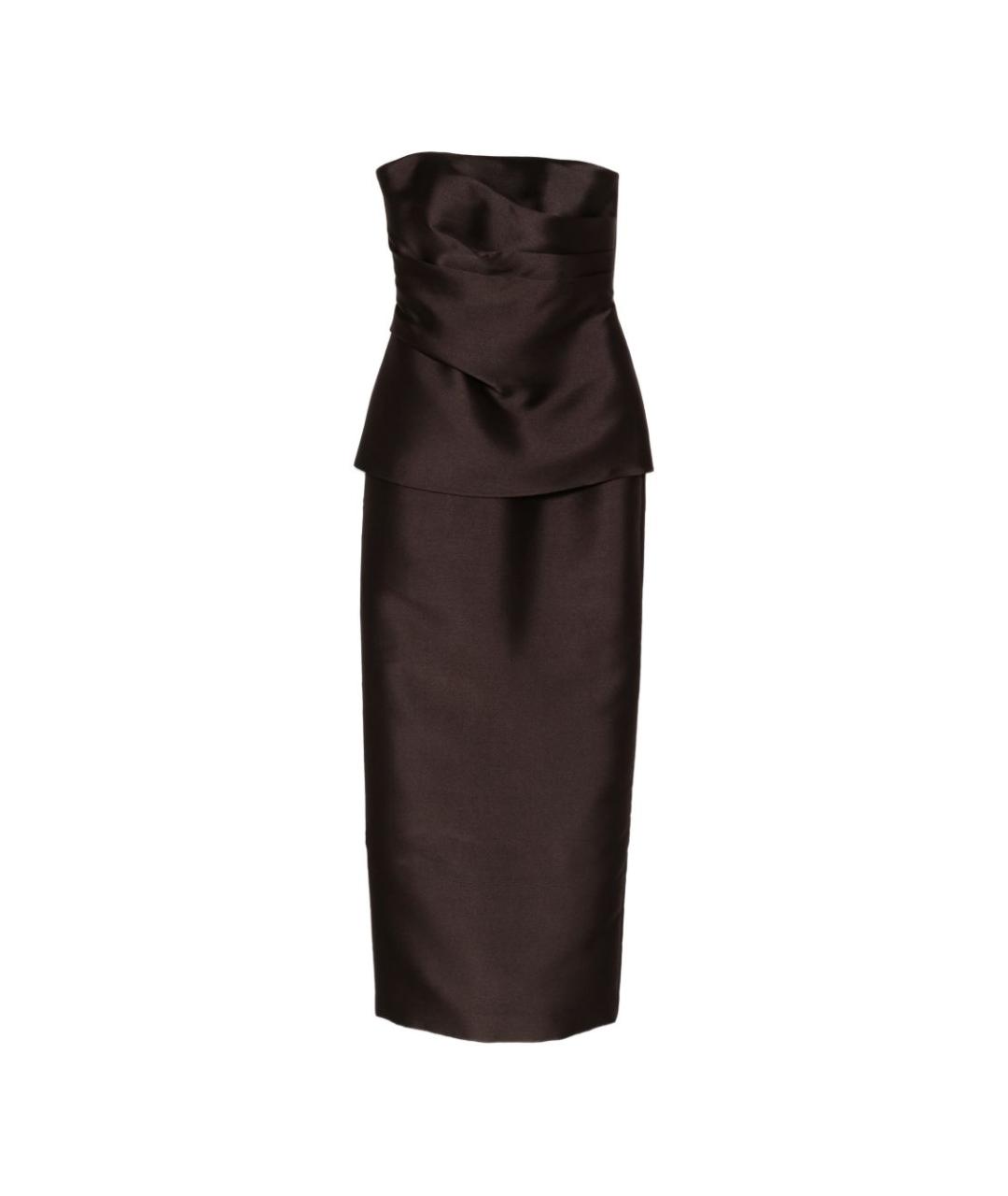 SOLACE LONDON Коричневое вечернее платье, фото 1