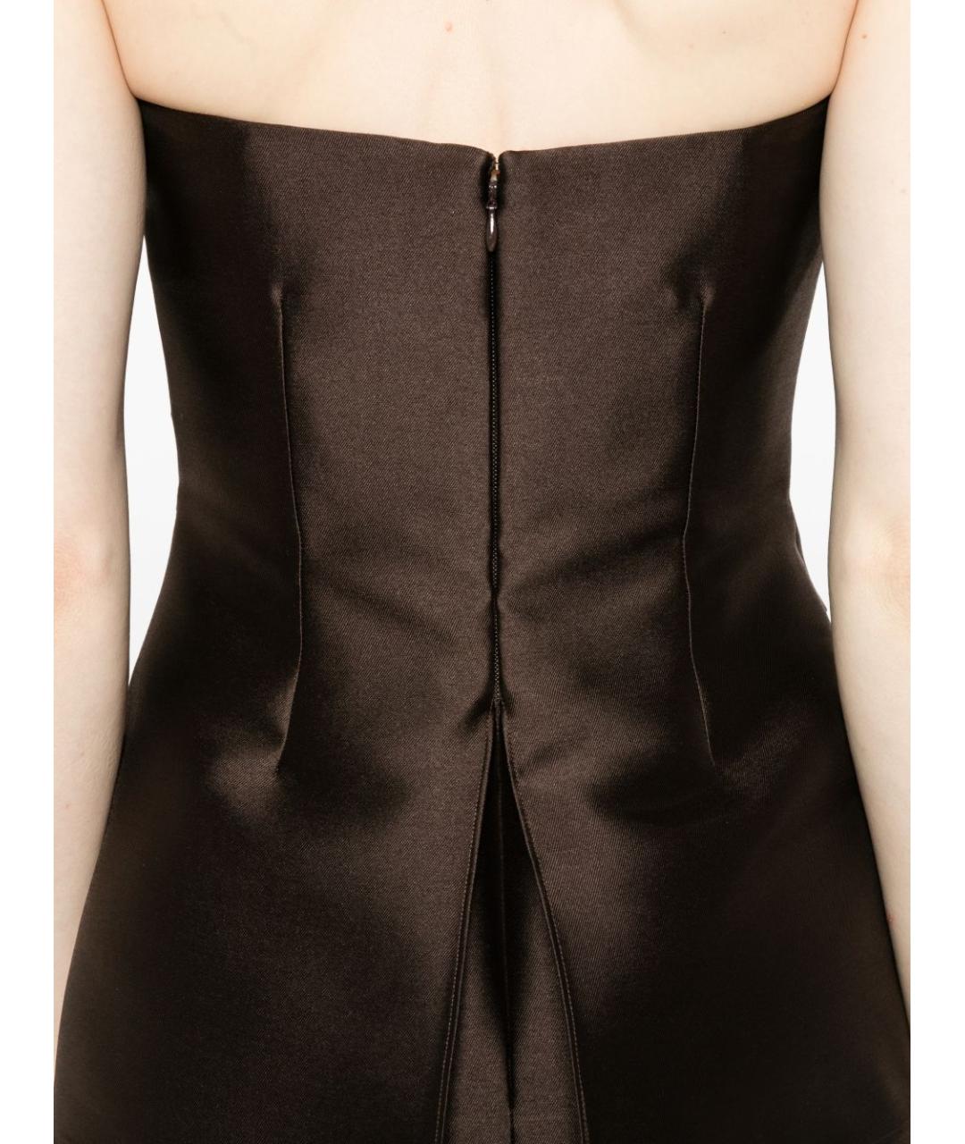 SOLACE LONDON Коричневое вечернее платье, фото 4