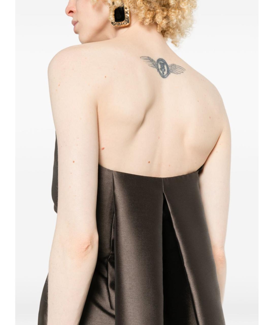 SOLACE LONDON Коричневое платье, фото 3