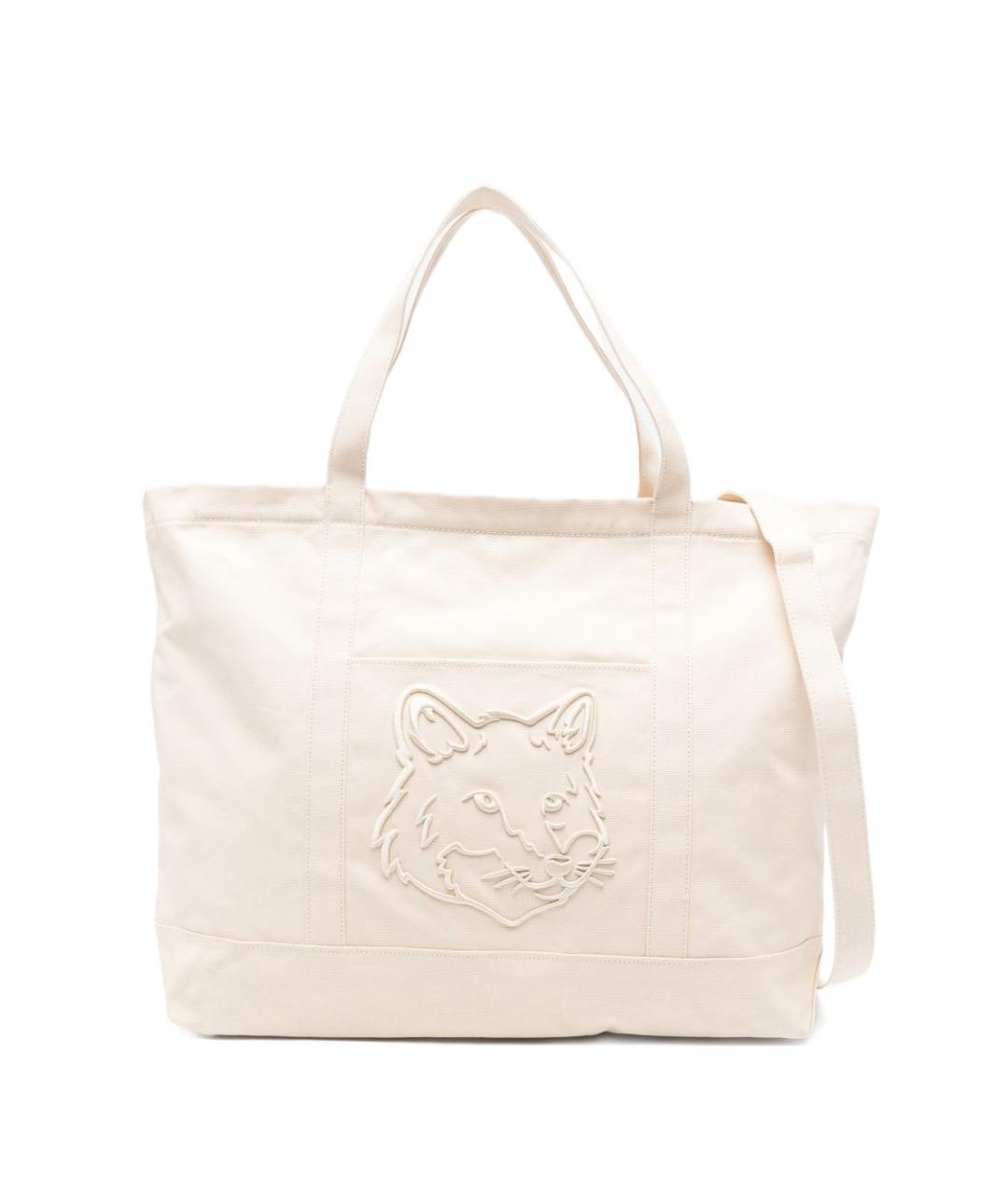 MAISON KITSUNE Бежевая сумка тоут, фото 1