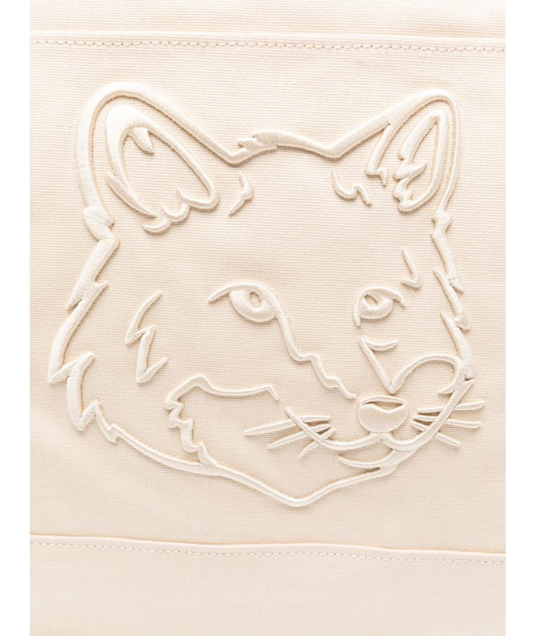 MAISON KITSUNE Бежевая сумка тоут, фото 3