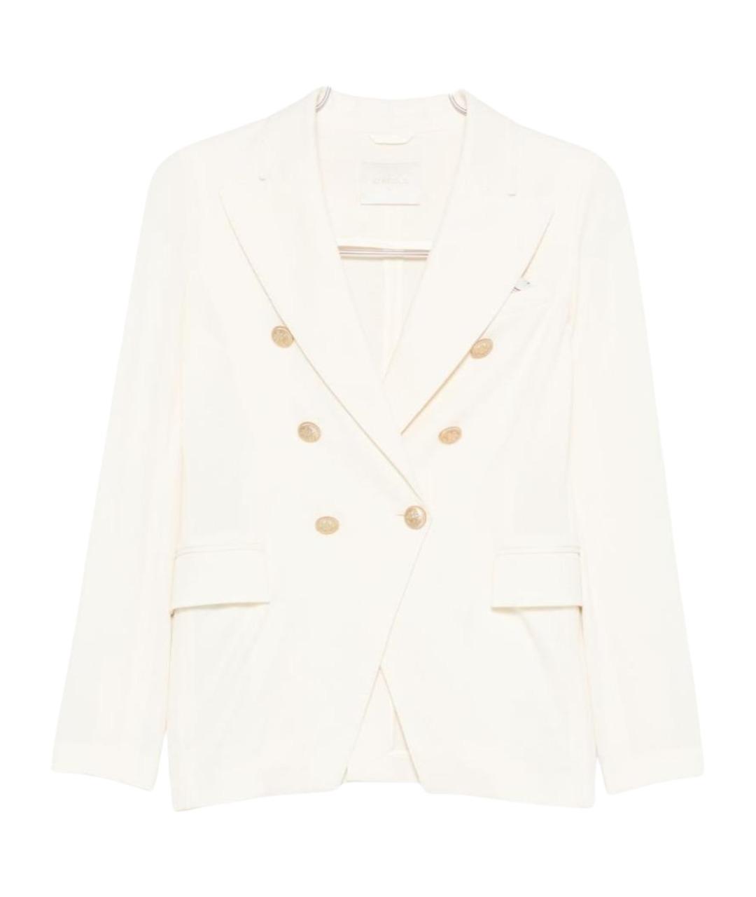 CIRCOLO 1901 Белый хлопковый жакет/пиджак, фото 1