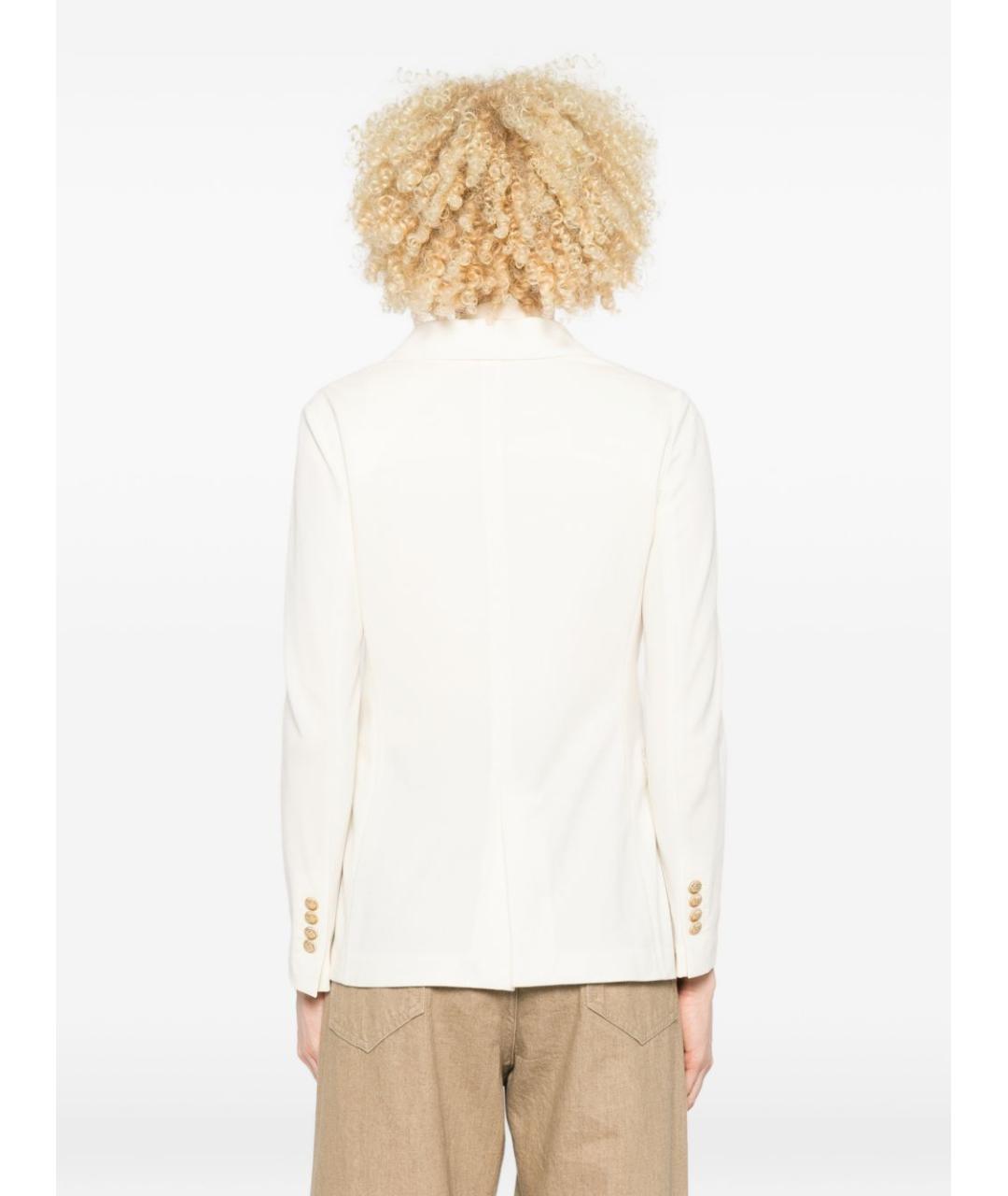 CIRCOLO 1901 Белый хлопковый жакет/пиджак, фото 3