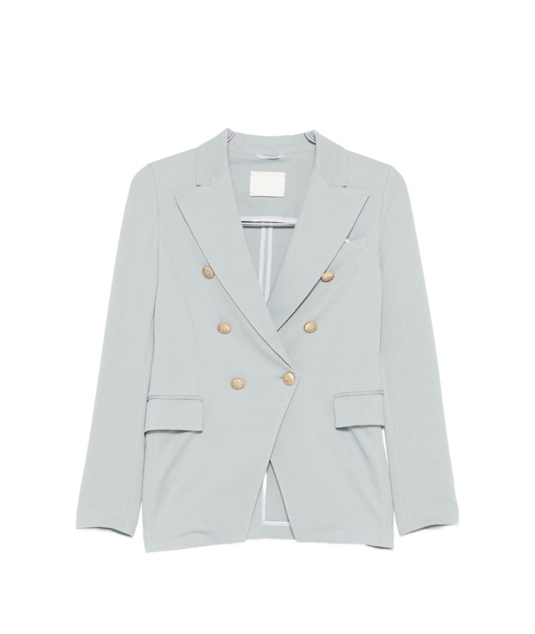 CIRCOLO 1901 Голубой хлопковый жакет/пиджак, фото 1