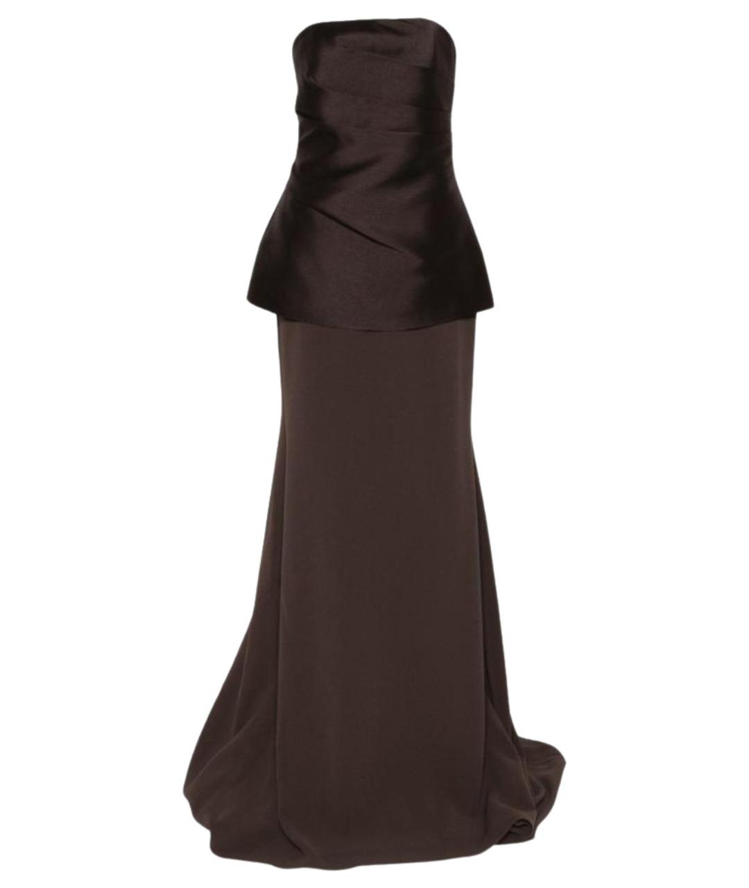 SOLACE LONDON Коричневое вечернее платье, фото 1