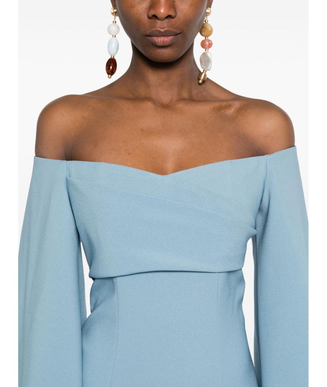SOLACE LONDON Голубое вечернее платье, фото 3