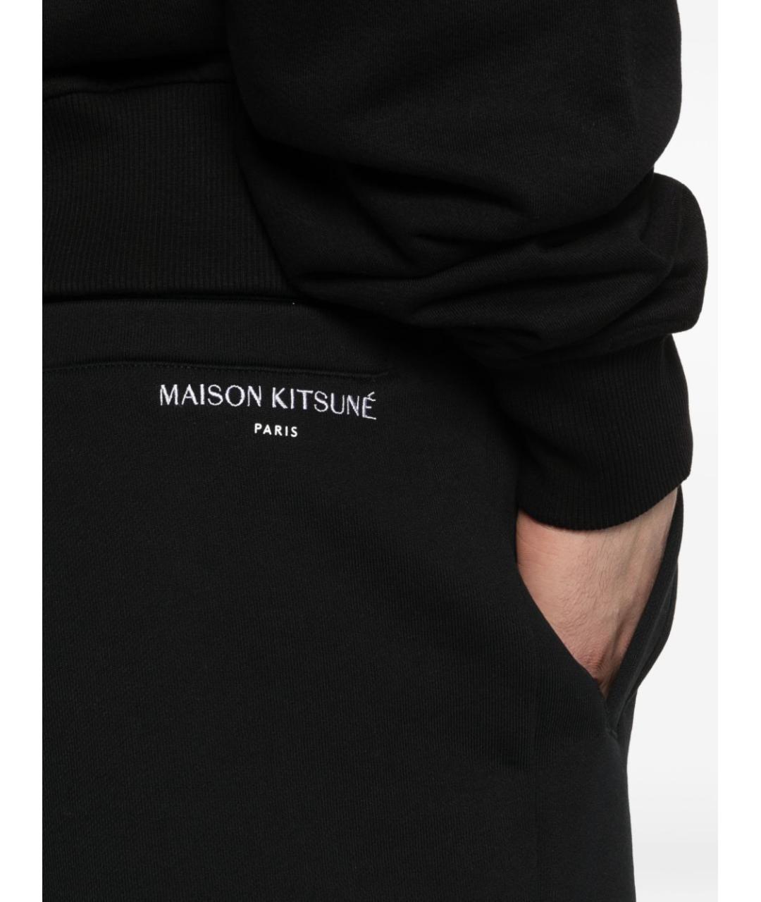 MAISON KITSUNE Черные хлопковые шорты, фото 5