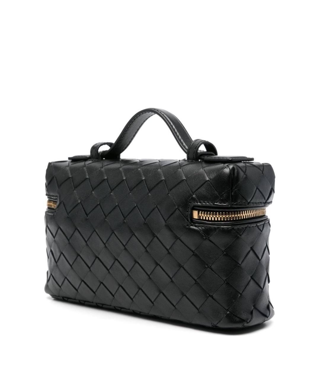 BOTTEGA VENETA Черная кожаная сумка через плечо, фото 3