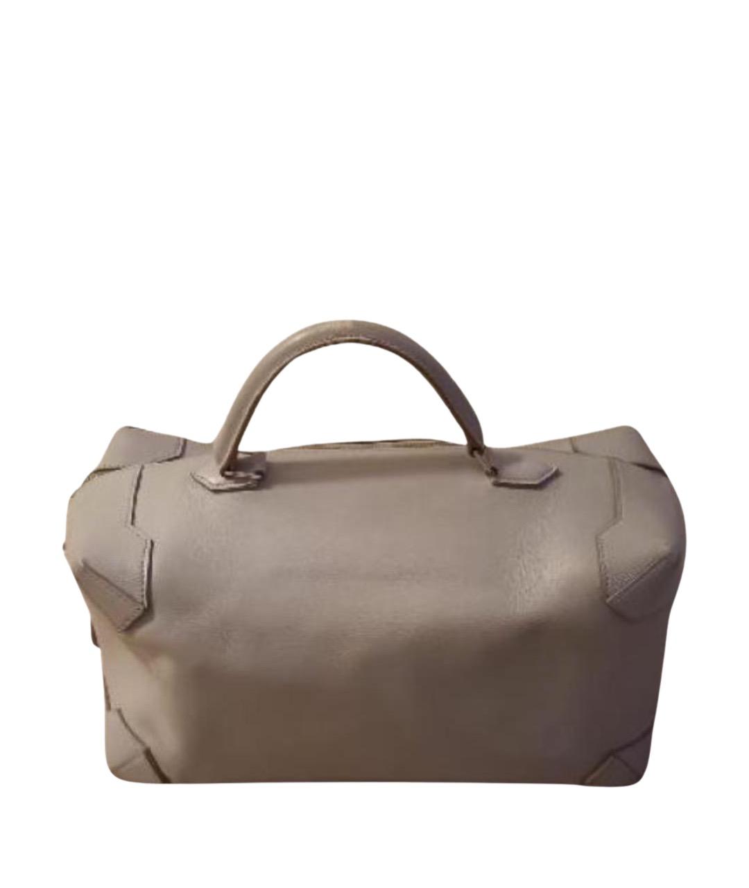 HERMES Серая кожаная сумка тоут, фото 1