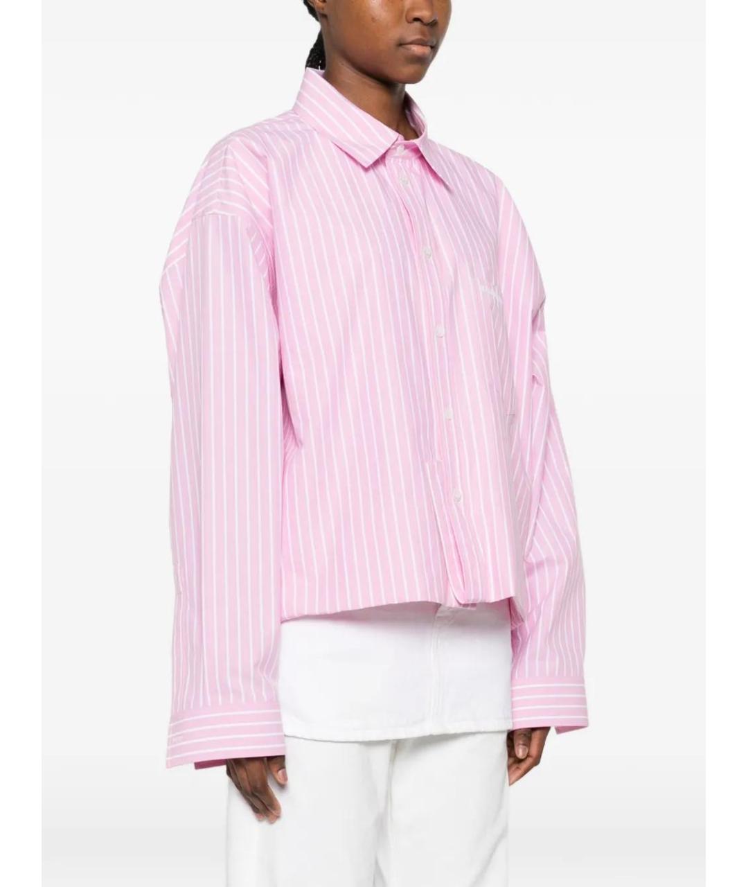 BALENCIAGA Розовая хлопковая рубашка, фото 3