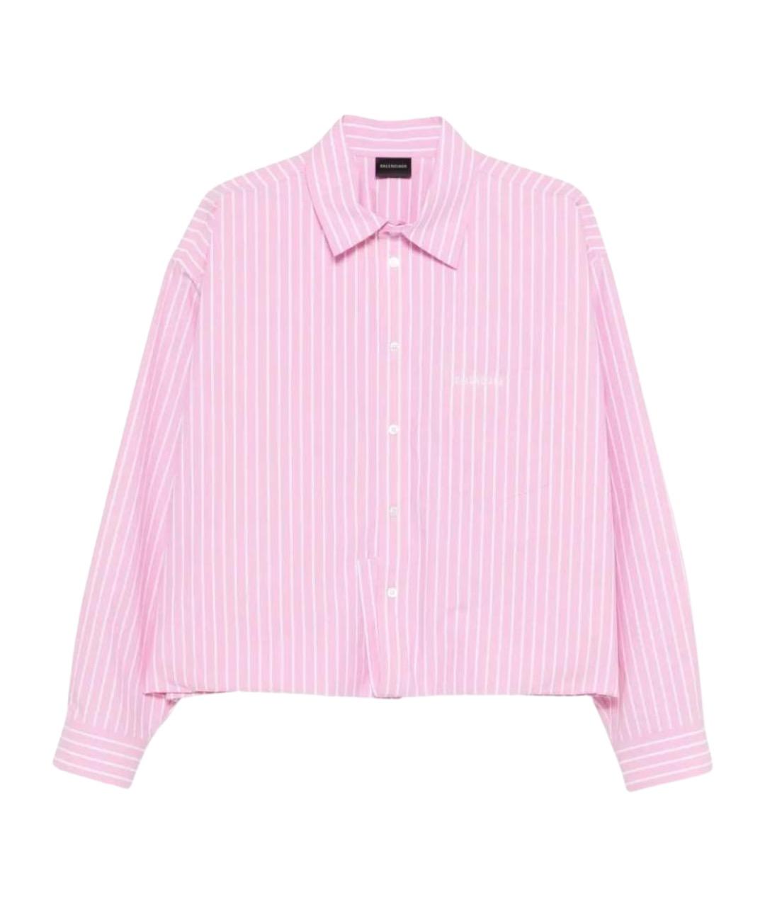 BALENCIAGA Розовая хлопковая рубашка, фото 1
