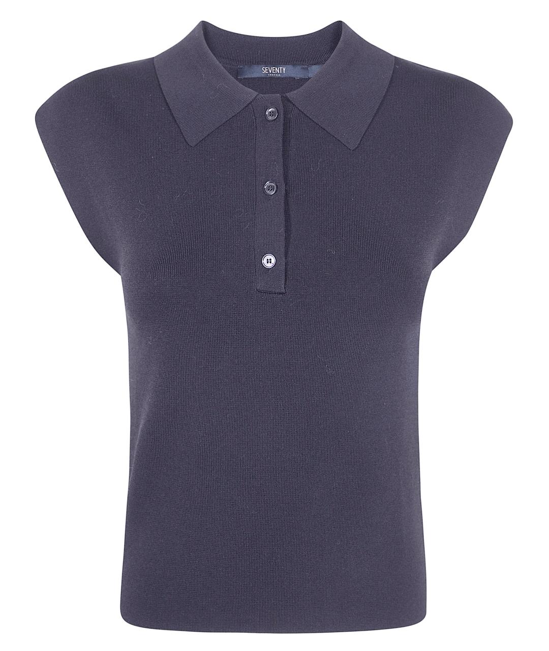 SEVENTY Черная вискозная футболка, фото 1