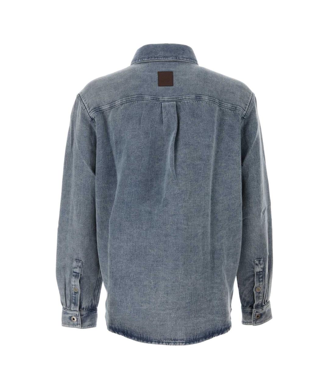 LOEWE Синяя хлопковая кэжуал рубашка, фото 2