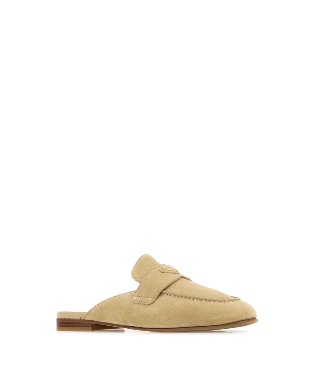 PRADA Бежевые замшевые мюли, фото 2