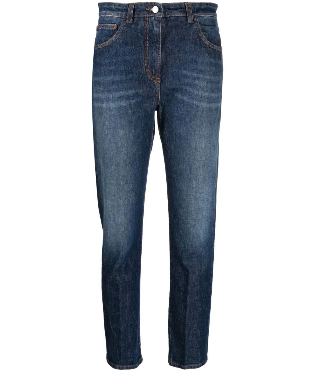 SEVENTY Синие хлопковые джинсы слим, фото 1