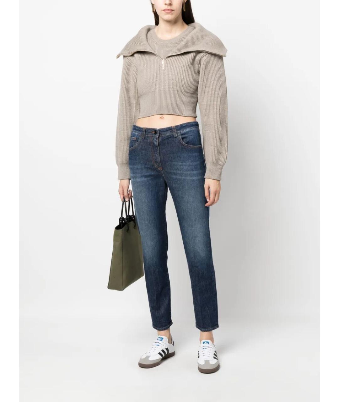 SEVENTY Синие хлопковые джинсы слим, фото 2