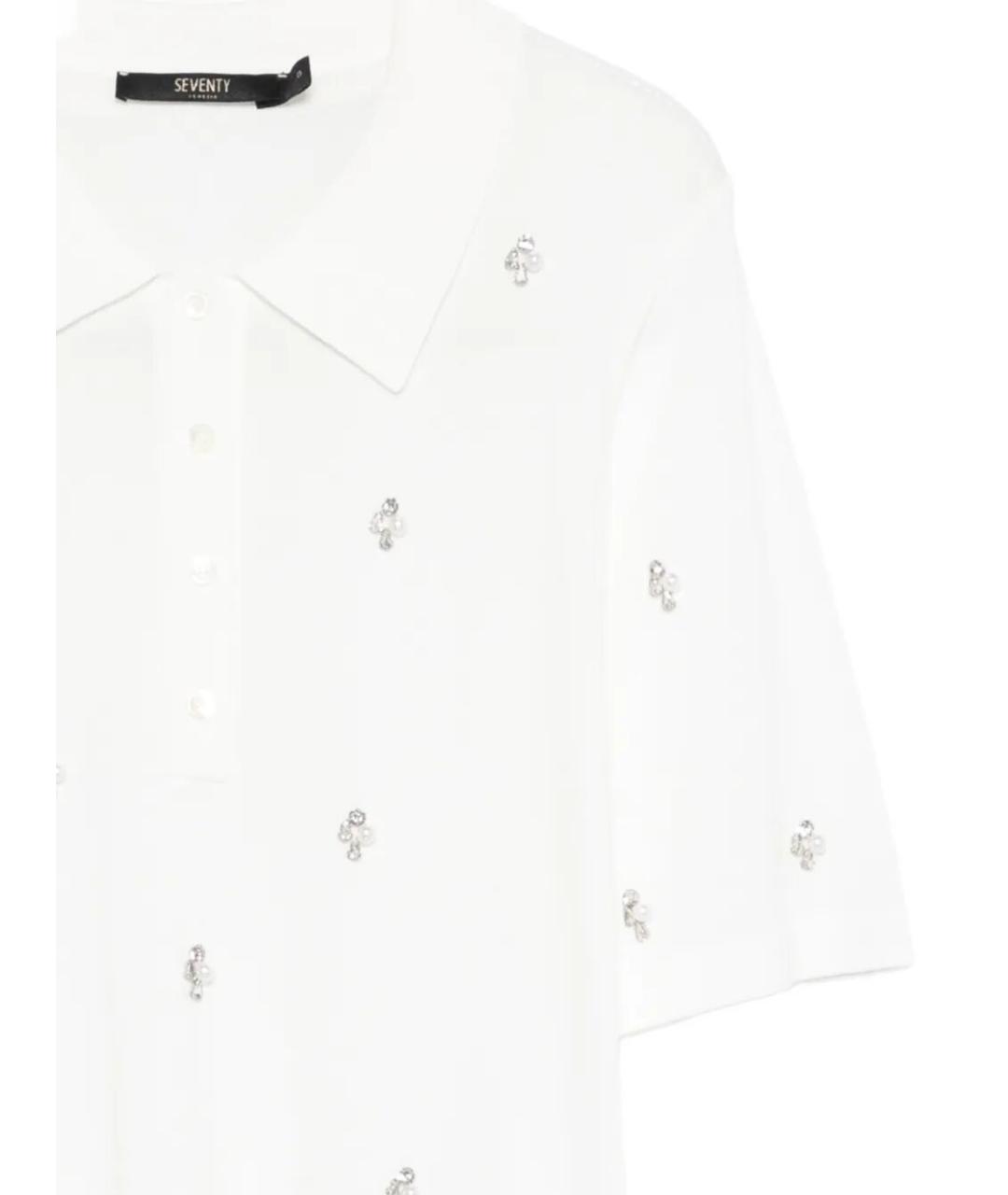 SEVENTY Белая вискозная футболка, фото 3