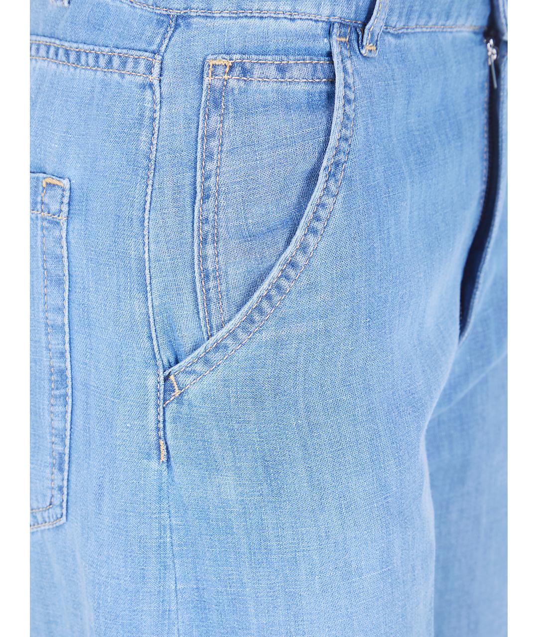 SEVENTY Синие хлопковые прямые джинсы, фото 3