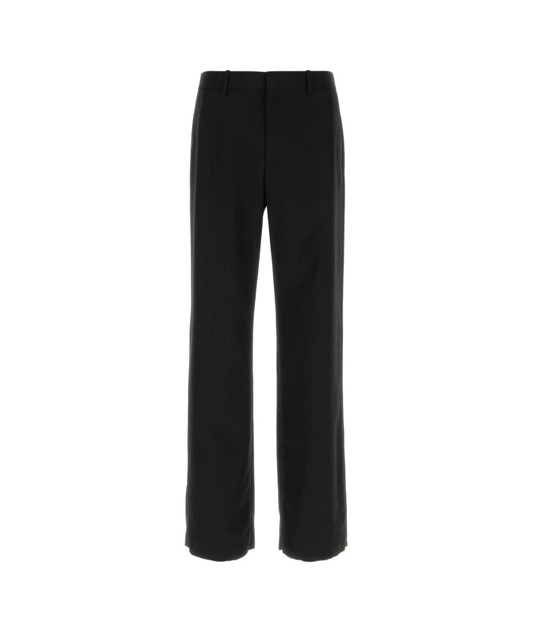 GUCCI Черные шерстяные повседневные брюки, фото 1