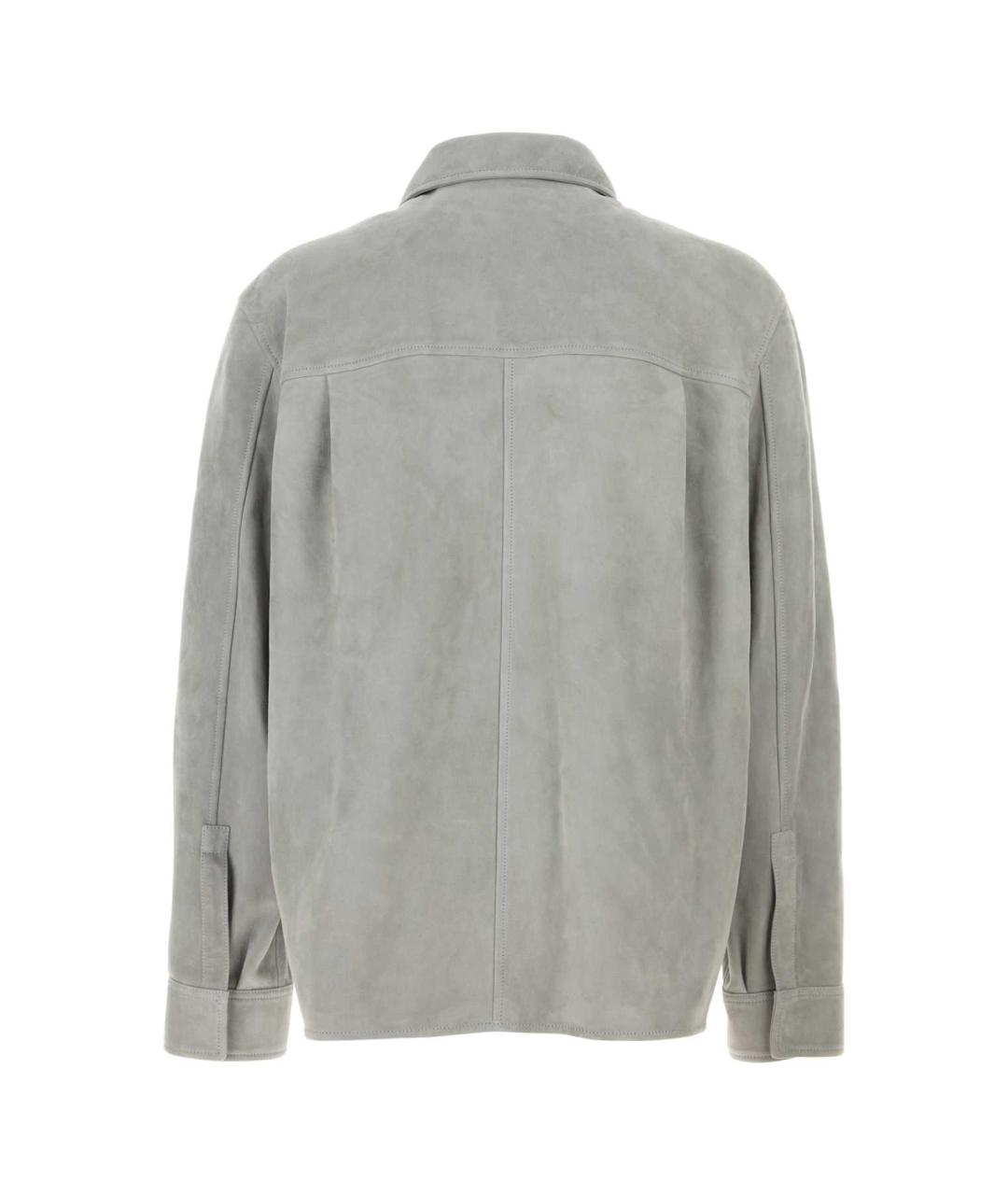 LOEWE Серая кожаная куртка, фото 2