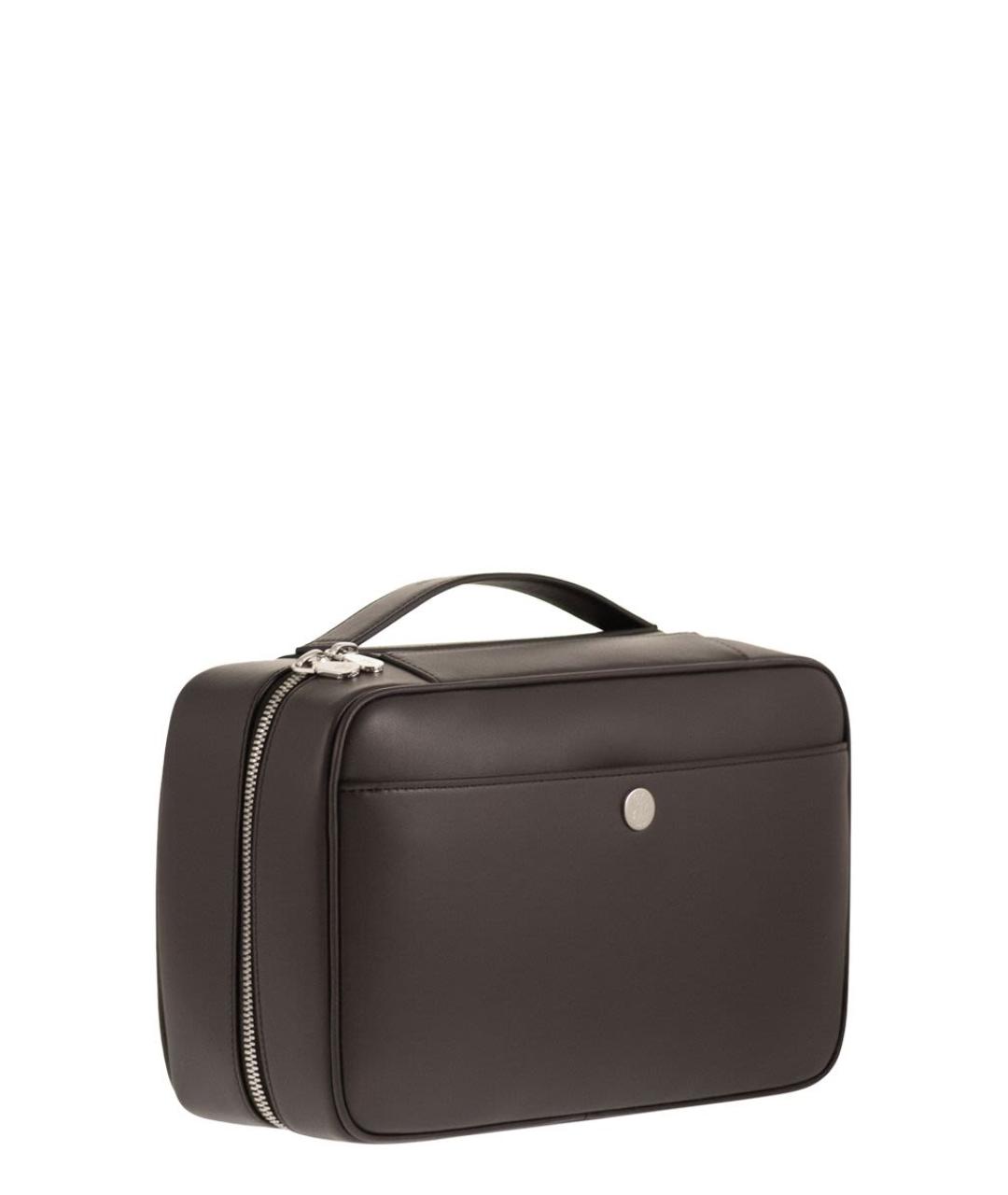 BRUNELLO CUCINELLI Коричневая кожаная барсетка, фото 4