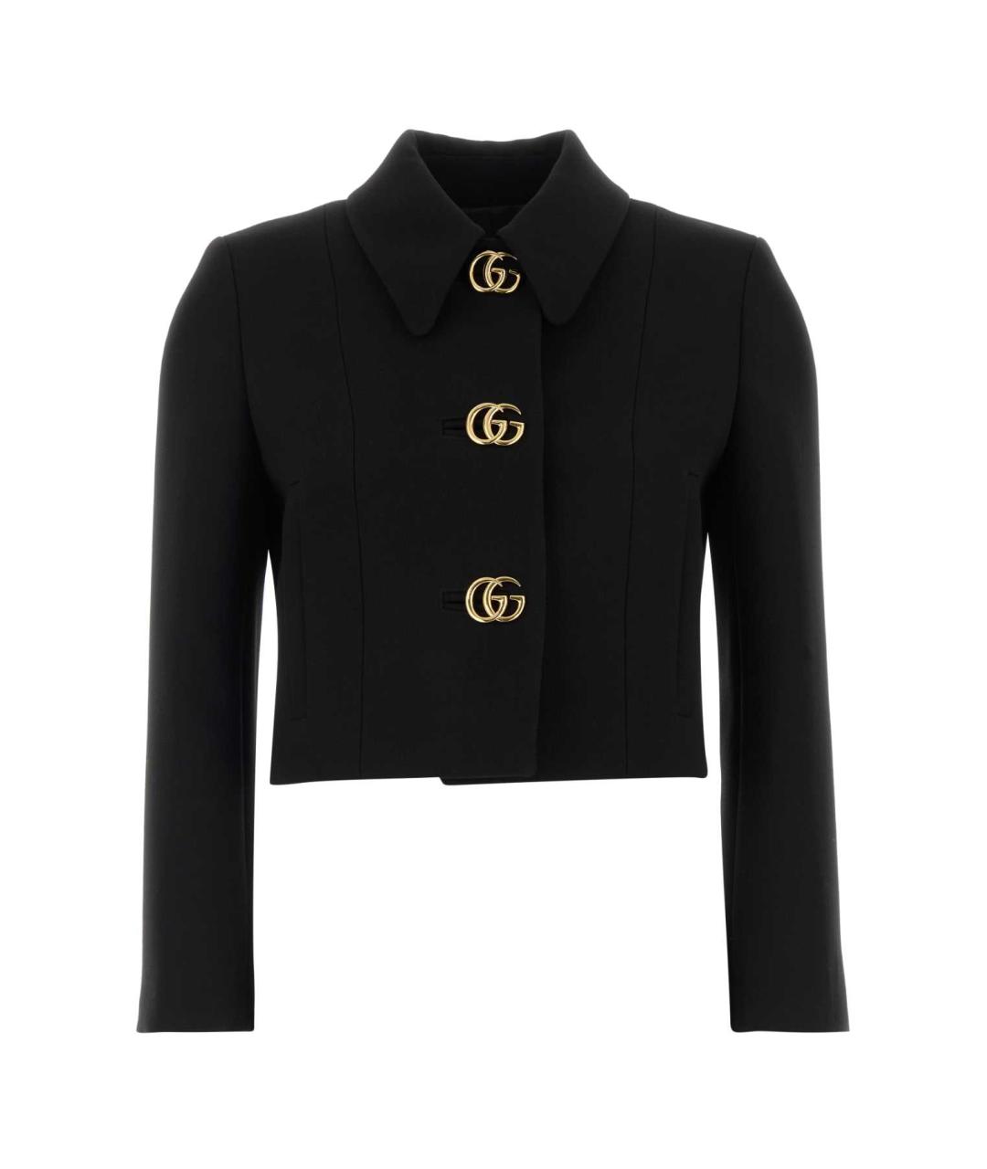 GUCCI Черный шерстяной жакет/пиджак, фото 1