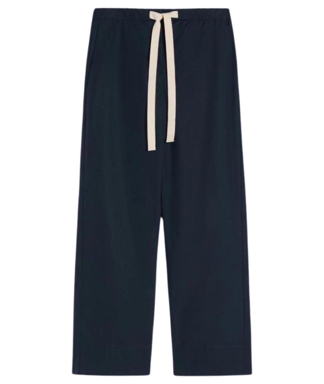 'S MAX MARA Синие хлопковые прямые брюки, фото 1