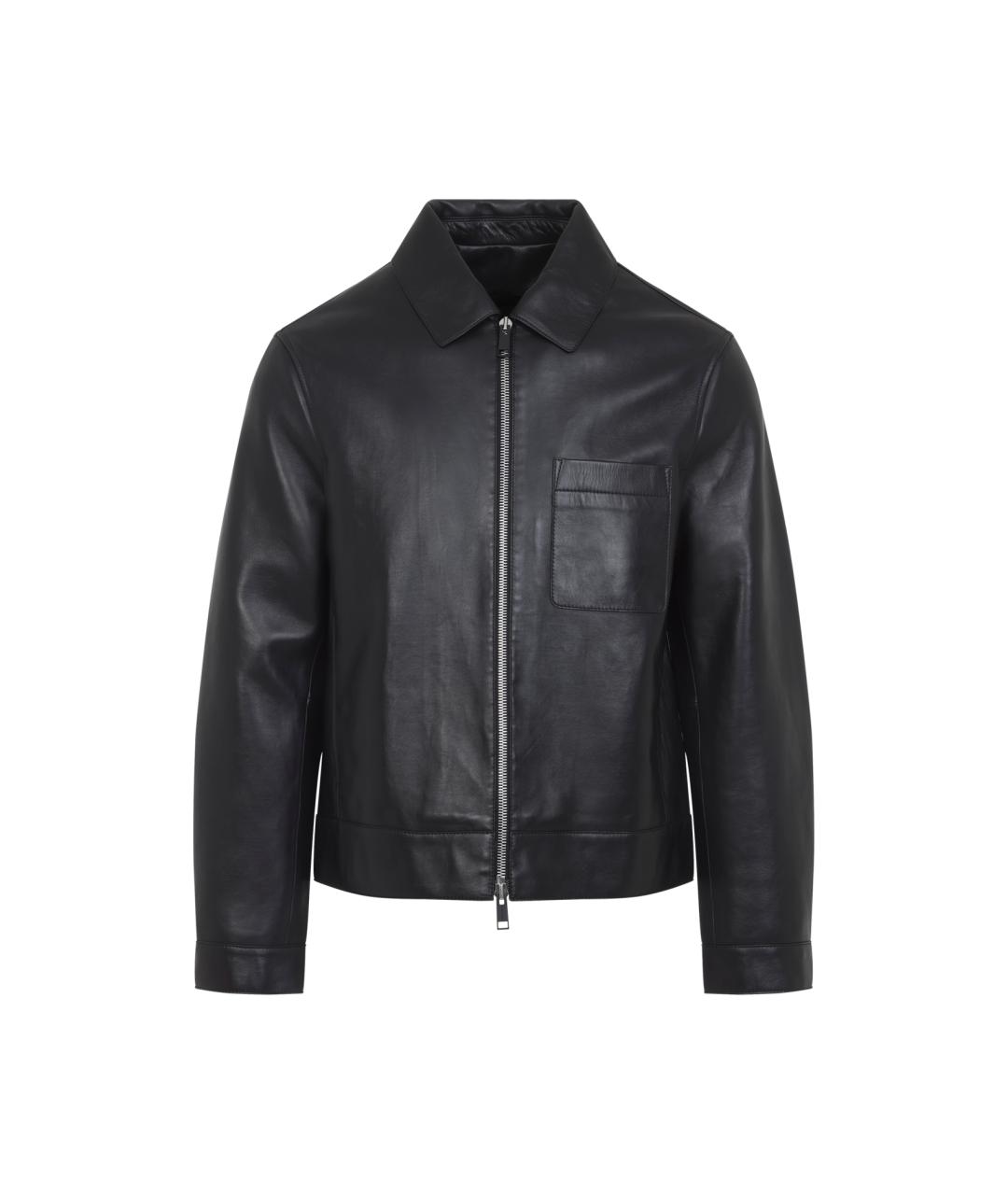 YVES SALOMON Черная кожаная куртка, фото 1