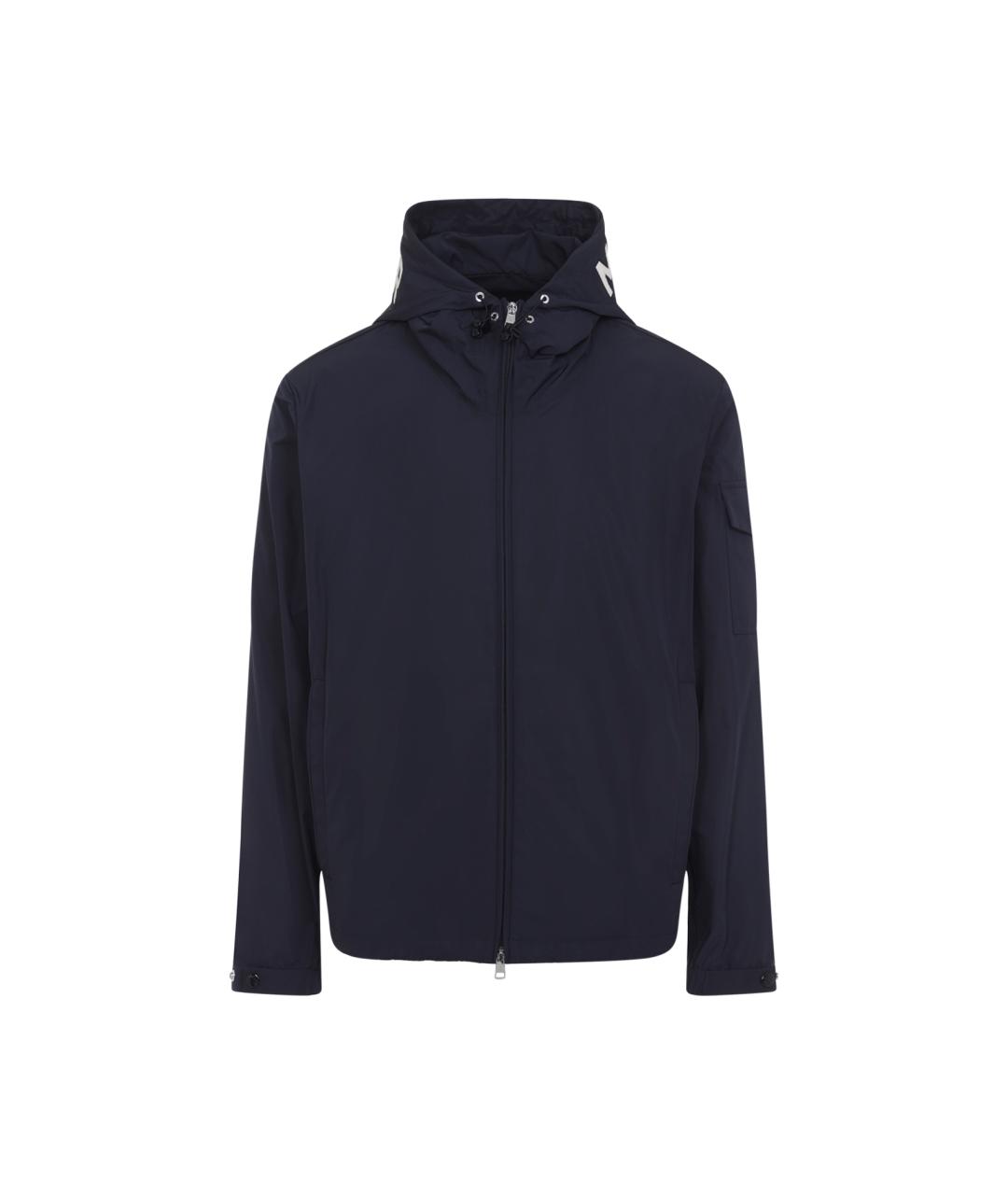 MONCLER Синяя полиэстеровая куртка, фото 1