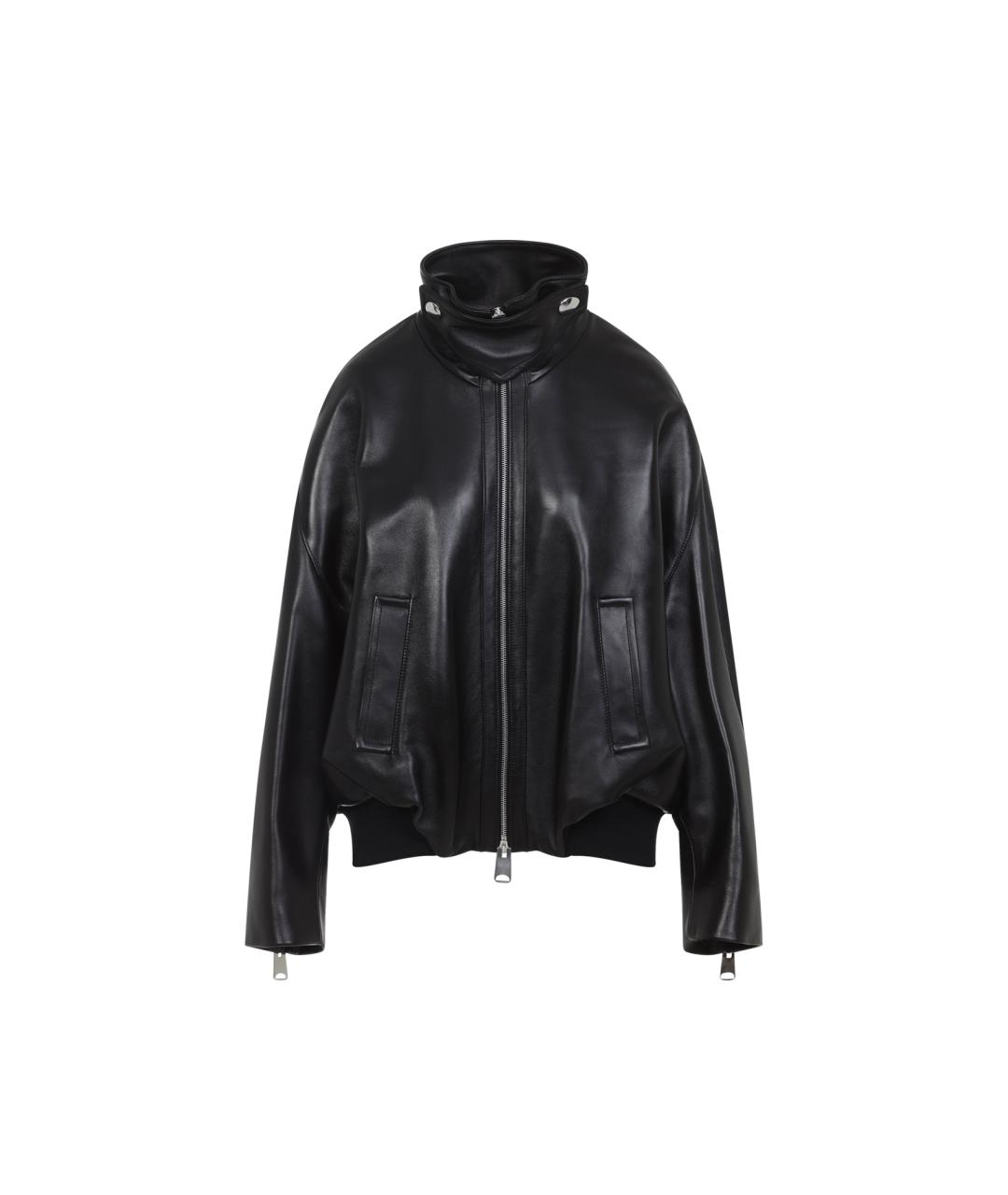 KHAITE Черная кожаная куртка, фото 1
