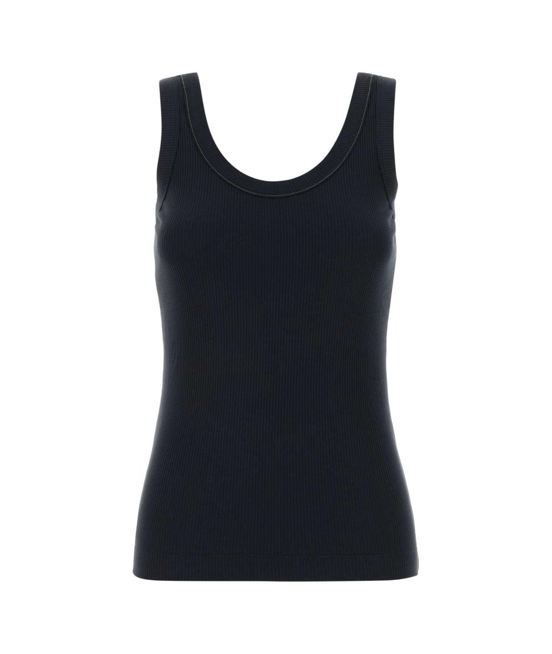 BRUNELLO CUCINELLI Синяя хлопковая майка, фото 1