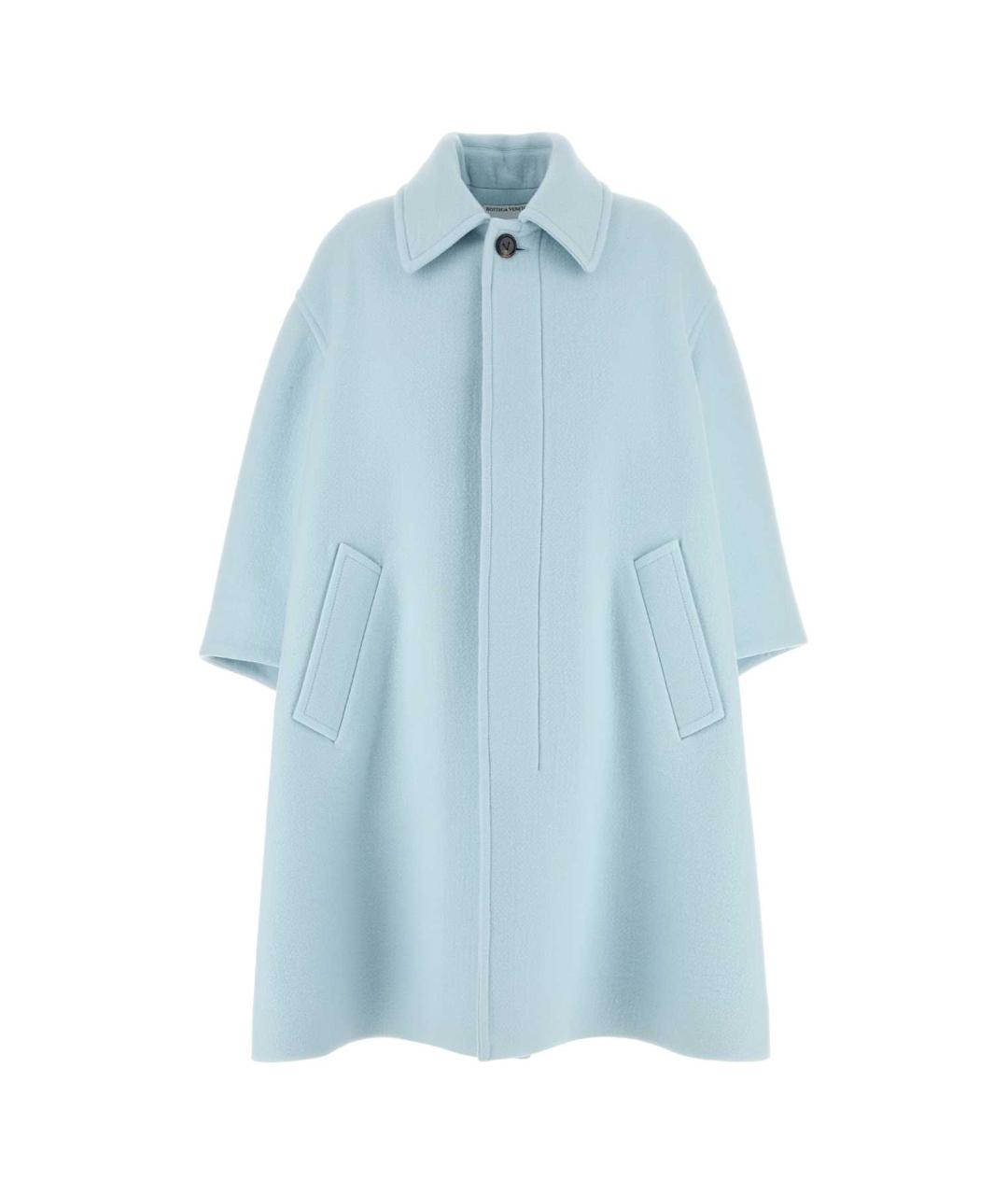 BOTTEGA VENETA Голубое кашемировое пальто, фото 1