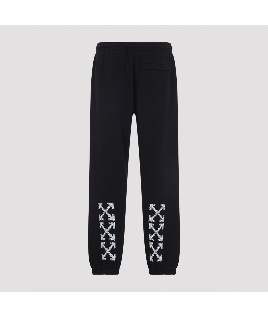 OFF-WHITE Черные хлопковые повседневные брюки, фото 3